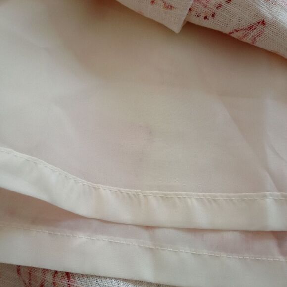 Express Ivory Pink Printed Linen Blend Skirt Size 4 - Picture 6 of 8